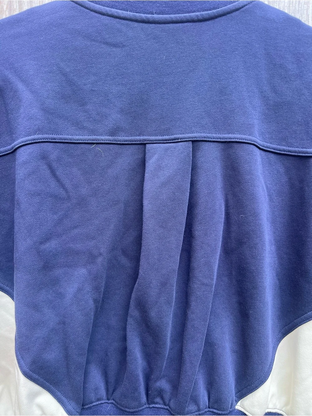 FABLETICS Navy Blue and White Full Zip Sweatshirt Women’s Large